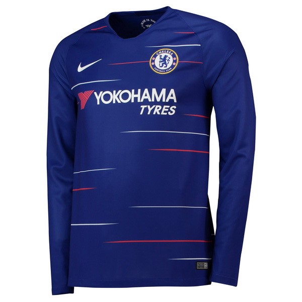 Camiseta Chelsea 1ª Manga Larga 2018/19 Azul